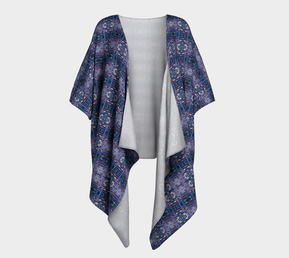 "Water" Draped Kimono (Blue)