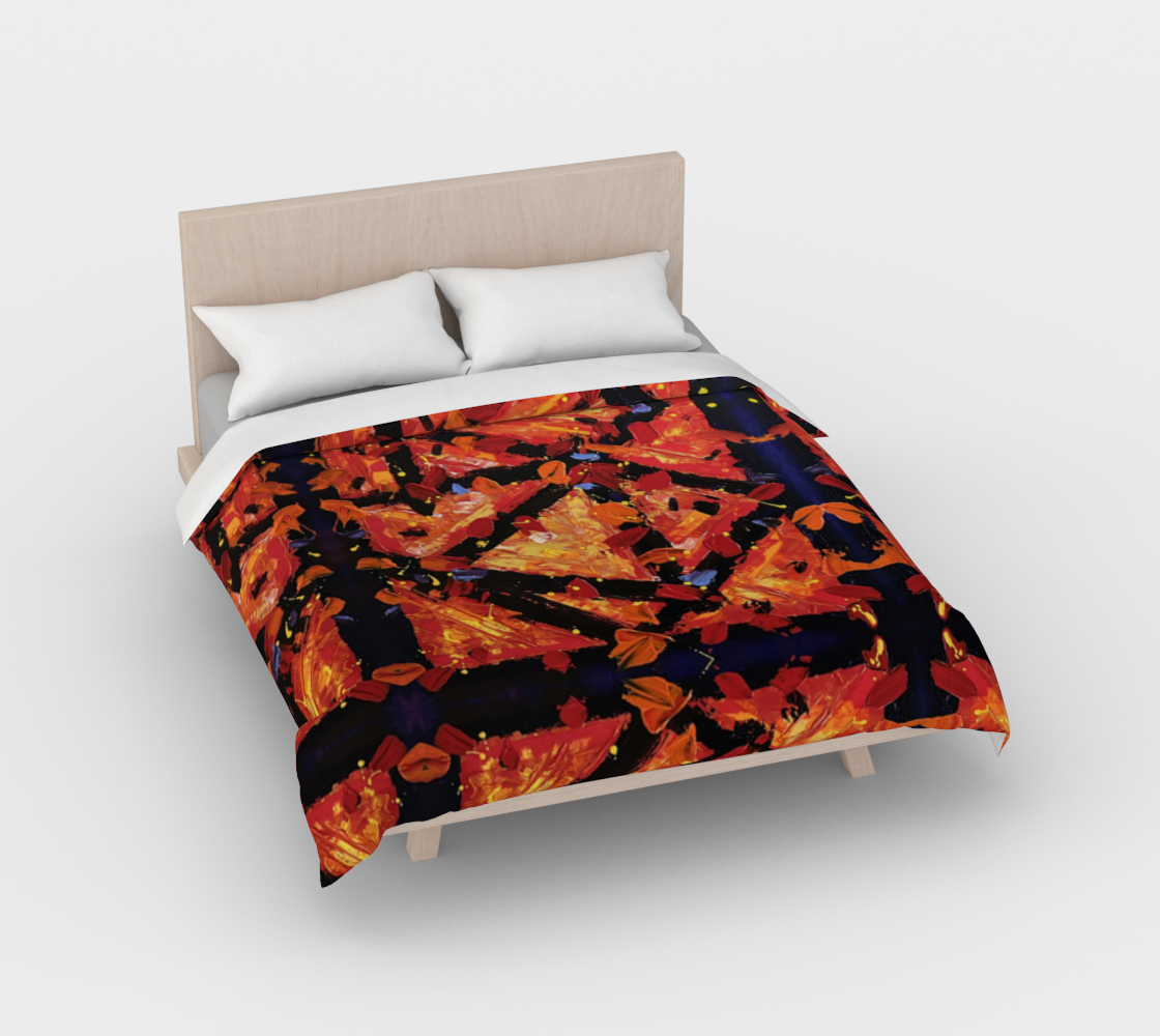 "Passion Puzzle" Duvet Cover (Purple, Orange, Yellow)