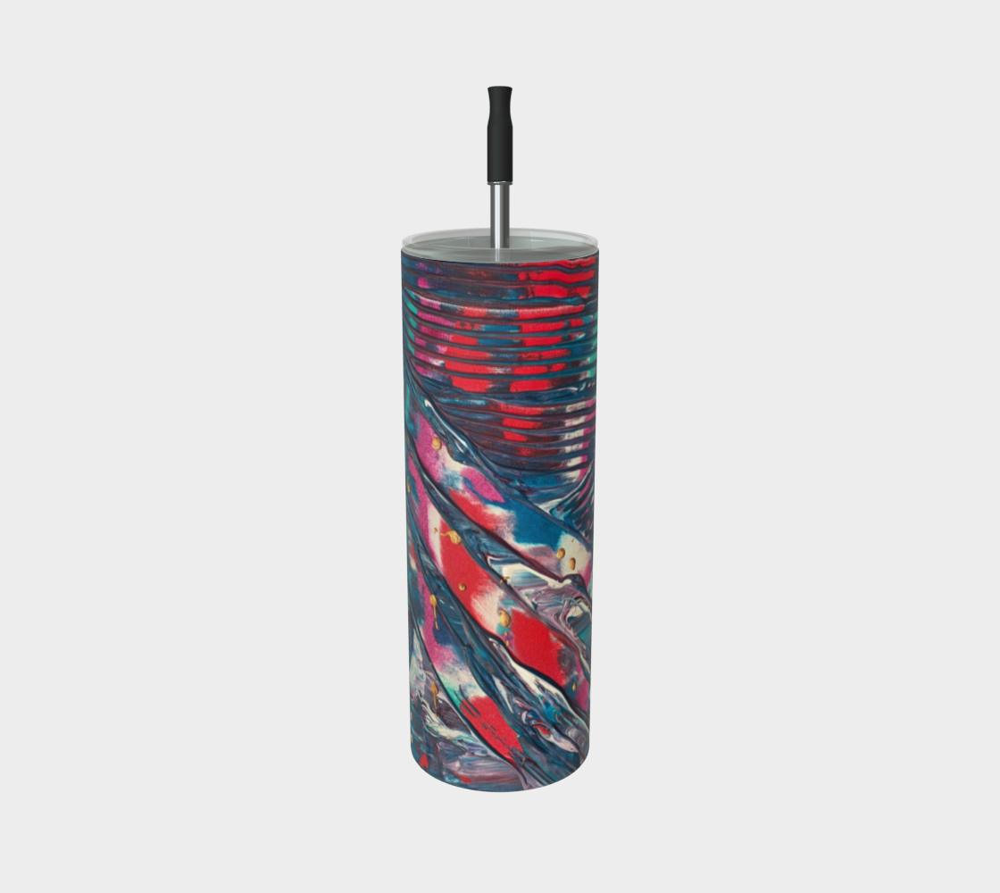 "Awakening" Matte Tumbler (Turquoise, Red, Gold)