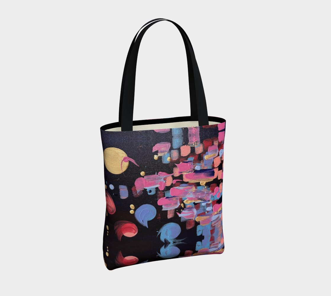 "Winter Night" Tote (Purple, Pink, Blue)