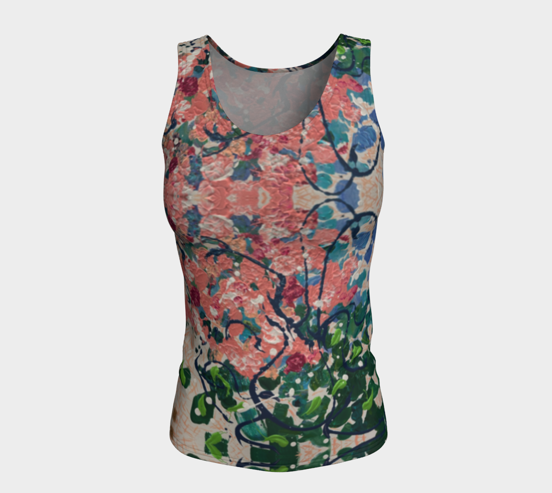 "Bridal Bouquet" Fitted Tank Top