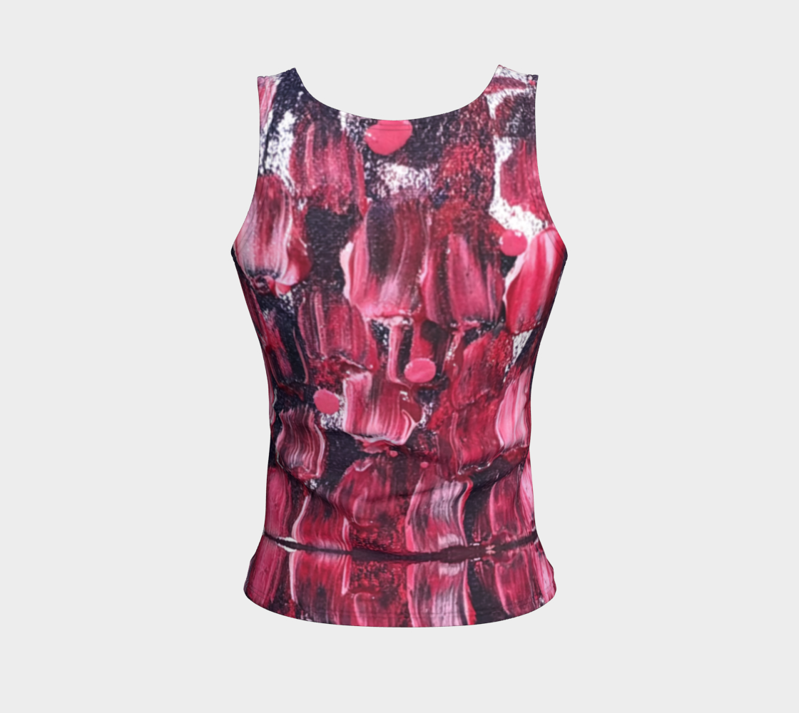 Pink Tulips Tank Top (Long)