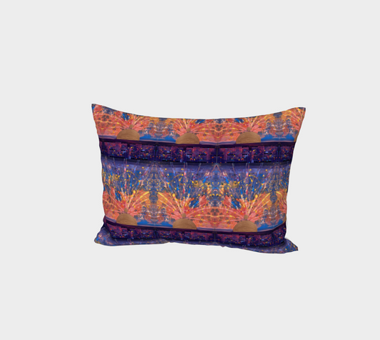 "Purple Dawn" Bed Pillow Sham #3 (Purple, Blue, Orange)