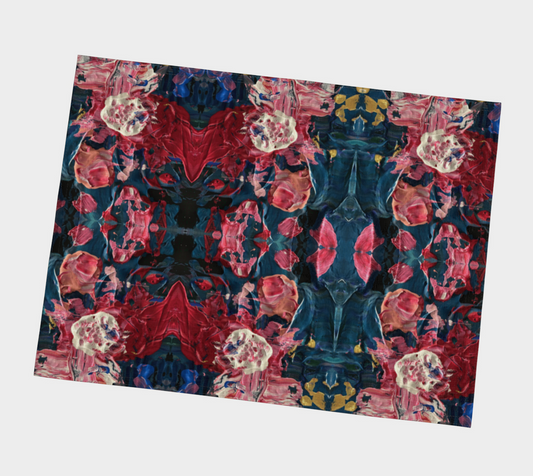 “Wild Carnations” Placemat (Pink, Blue)
