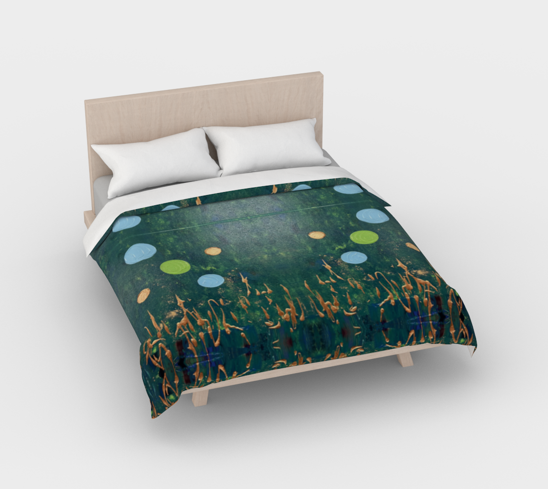 ”Northern Lights” Duvet Cover (Green, Blue)