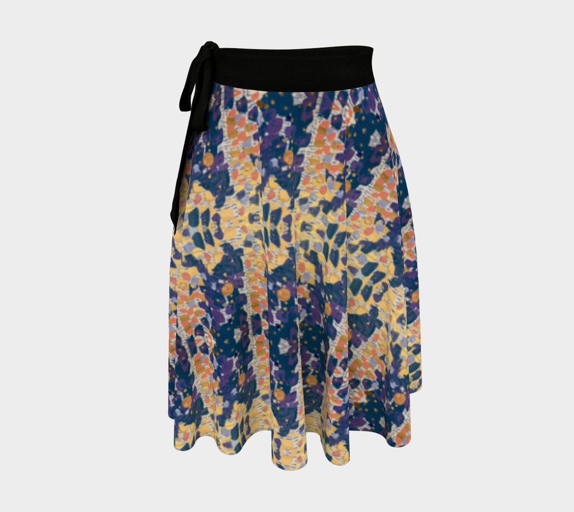 "Impermanence" Wrap Skirt (Blue, Pink)