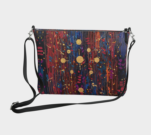 "Fireworks" Crossbody Vegan Leather Crossbody Purse
