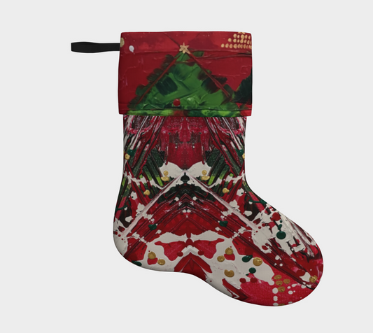 "Winter Trails" #2 Christmas Stocking  (Red, Green)