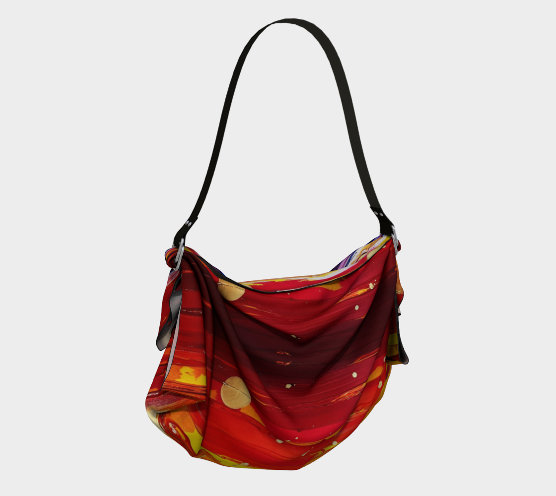 "View From the Red Planet" Origami Tote (Red, Yellow, Purple, Gold)