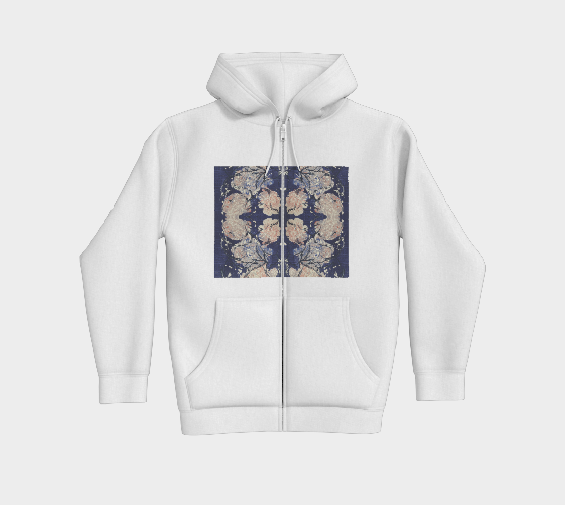 "Hydrangea" Premium Zipper Hoodie