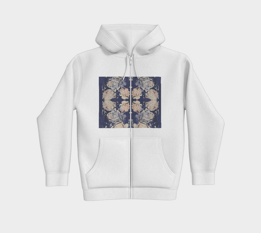 "Hydrangea" Premium Zipper Hoodie