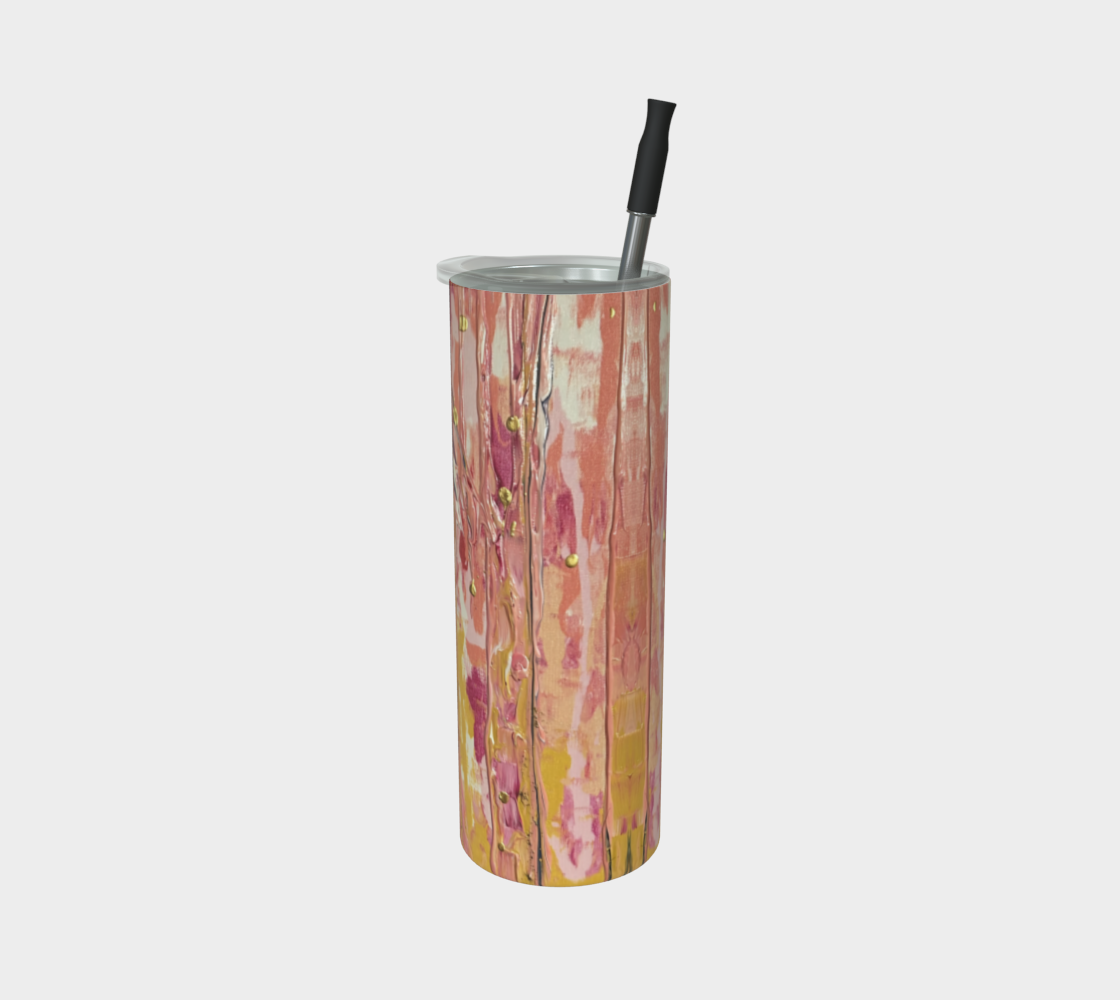 "Pink" Stainless Steel Tumbler (Pink, Yellow)