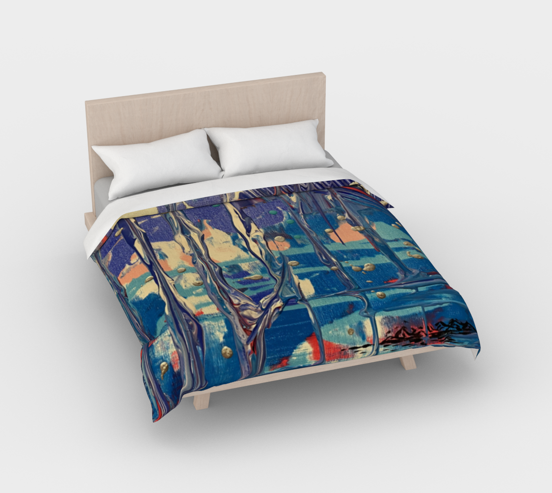 "Pacific Sky" Duvet Cover (Blue, Pink, Grey)