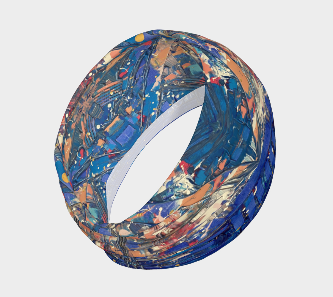 "Pol Roger Everyday" Headband #2 (Blue, Pink)