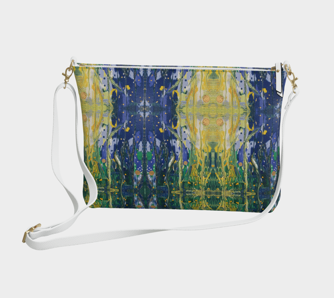 “Spring Awakening” Vegan Leather Crossbody (Blue, Green, Yellow)
