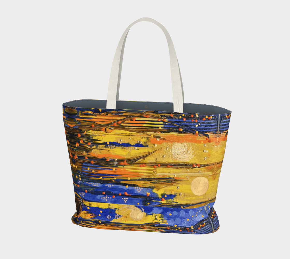 "Holy Ascent" Large Tote (Yellow, Blue, Orange, Gold)