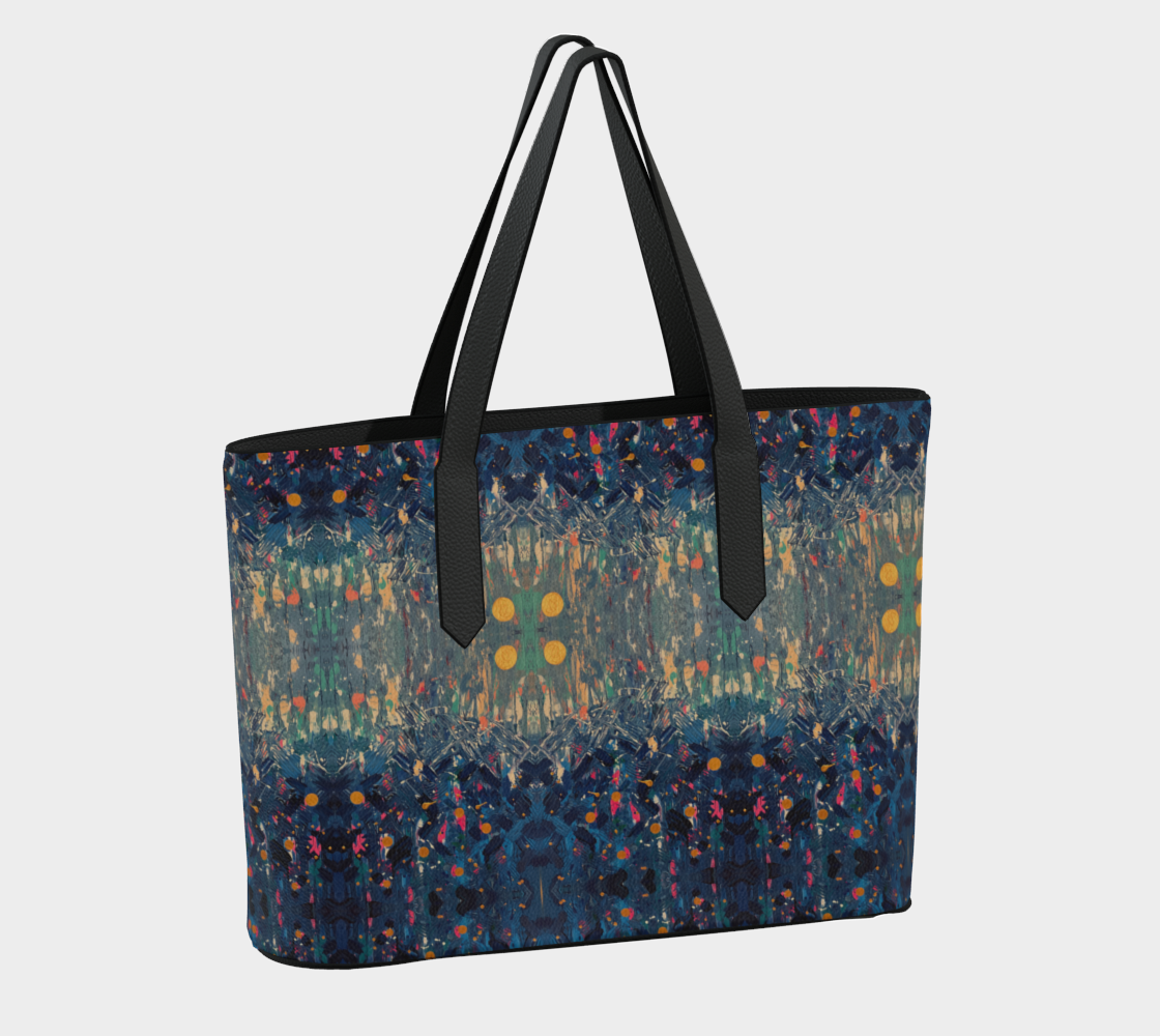 "Blue Mountain" Vegan Leather Tote #2