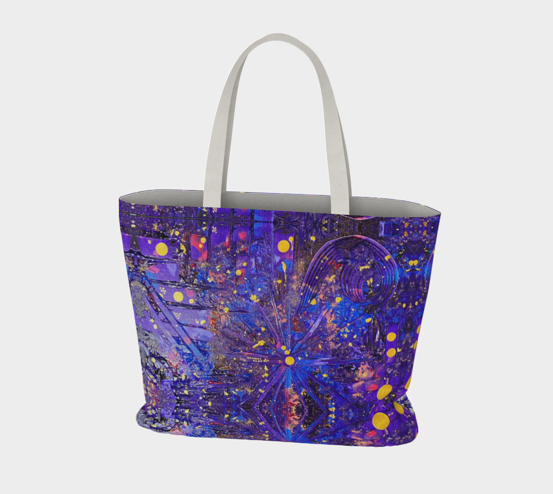 "Interstellar" Large Tote (Purple, Blue, Pink, Gold)