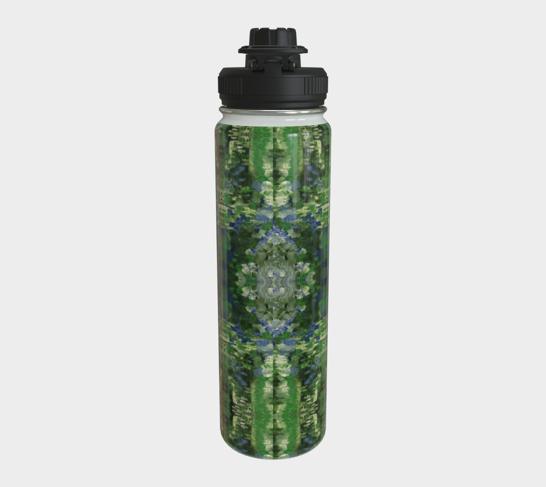 "Early Monet" Water Bottle (Green, Blue)