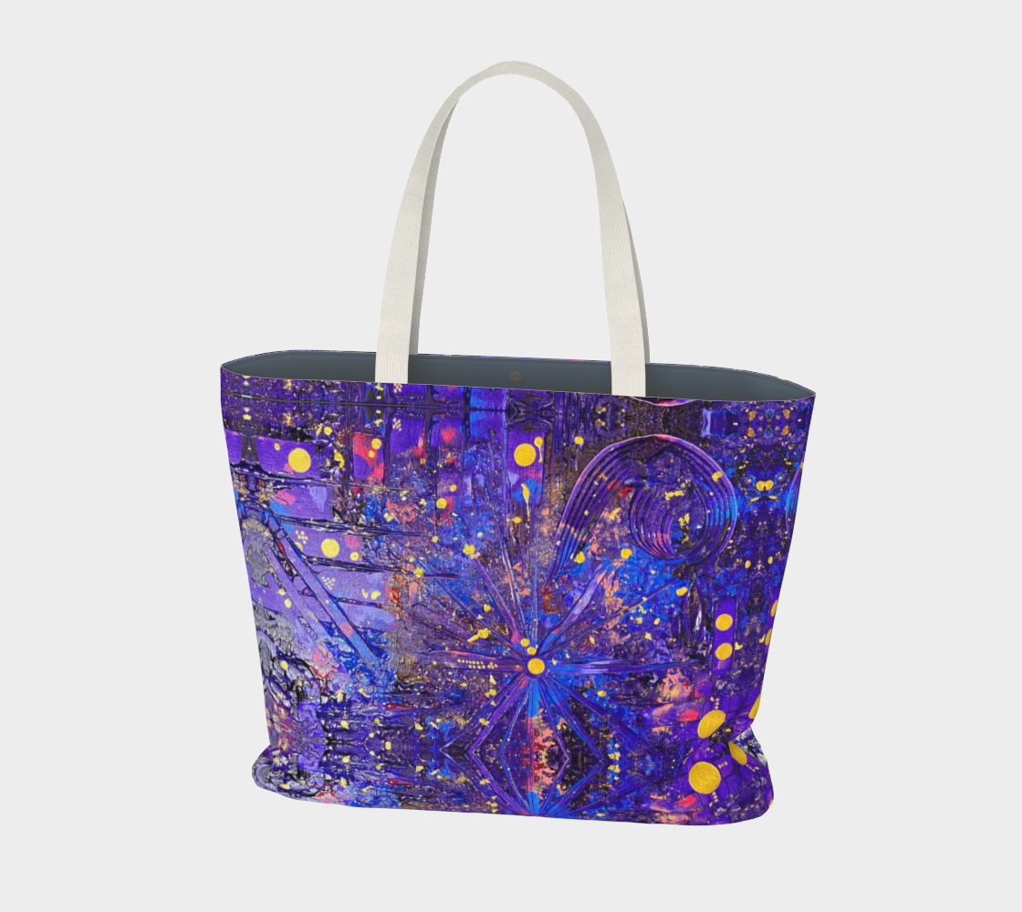 "Interstellar" Large Tote (Purple, Blue, Pink, Gold)