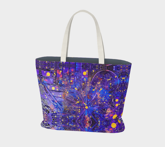 "Interstellar" Large Tote (Purple, Blue, Pink, Gold)