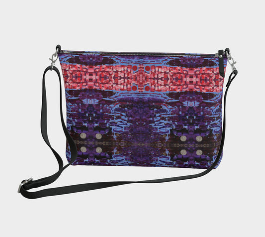 “Wisdom” Vegan Leather Crossbody (Purple, Pink)