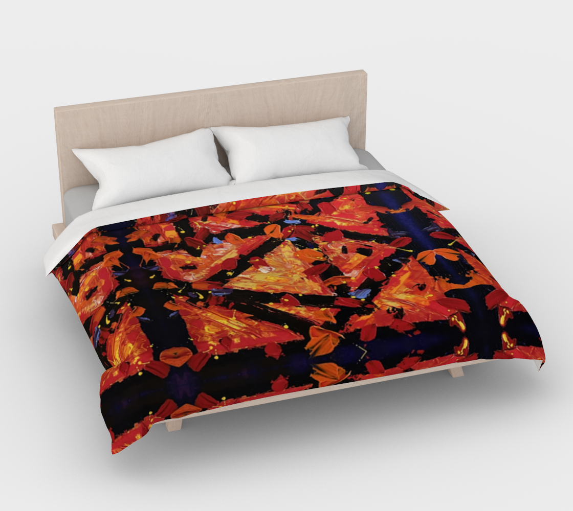 "Passion Puzzle" Duvet Cover (Purple, Orange, Yellow)