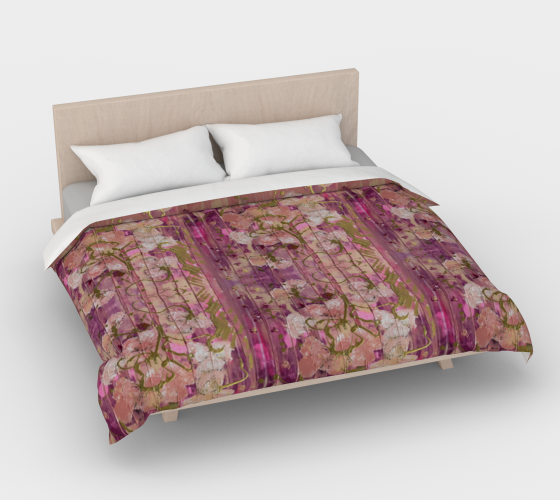 "Seeding Hope" Duvet Cover (Pink, Gold)