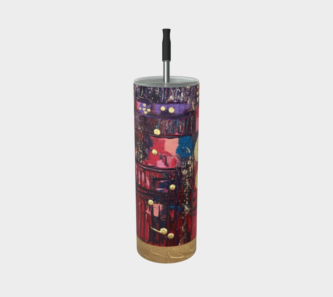 "Longing for Peace Patchwork" Tumbler (Red, Pink, Purple)