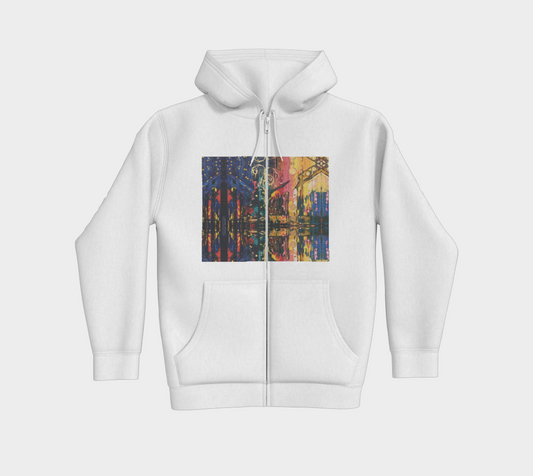 "Living Colours of Renison" Premium Zipper Hoodie
