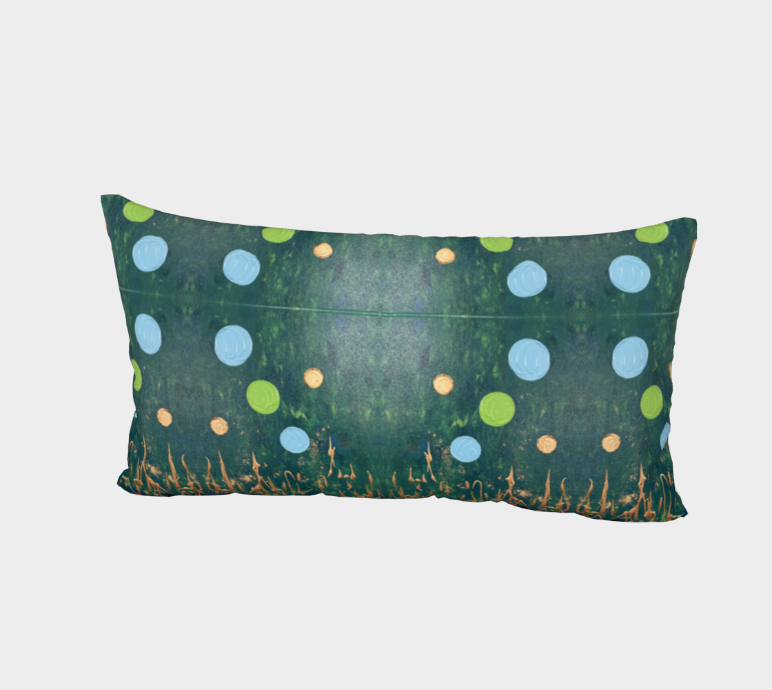 "Northern Lights" Bed Pillow Sham (Green, Blue)