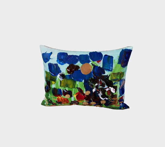 "Fall Garden" Bed Pillow Sham (Blue, Greed, Red)