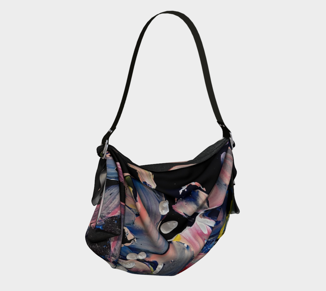 "Grace In Orchid Petals" Origami Tote (Black, Pink, Yellow)