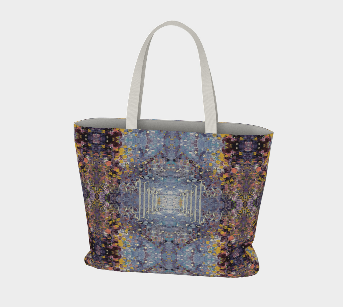 "April Showers" Large Market Tote Lined