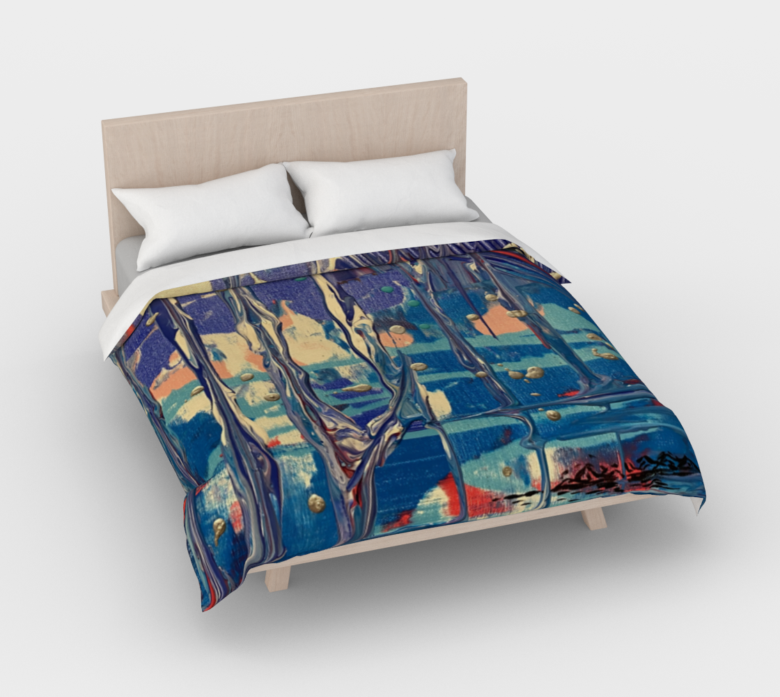 "Pacific Sky" Duvet Cover (Blue, Pink, Grey)