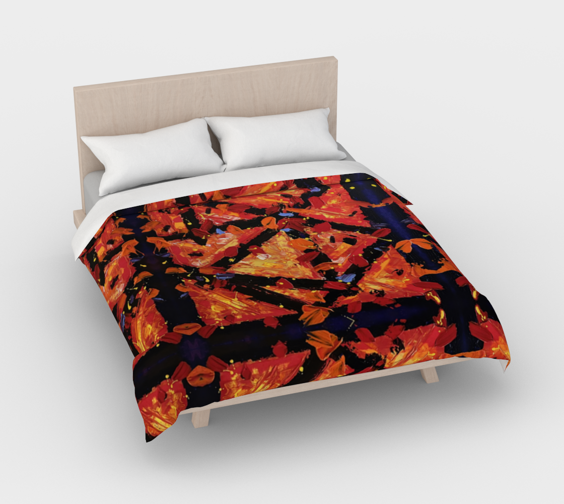 "Passion Puzzle" Duvet Cover (Purple, Orange, Yellow)