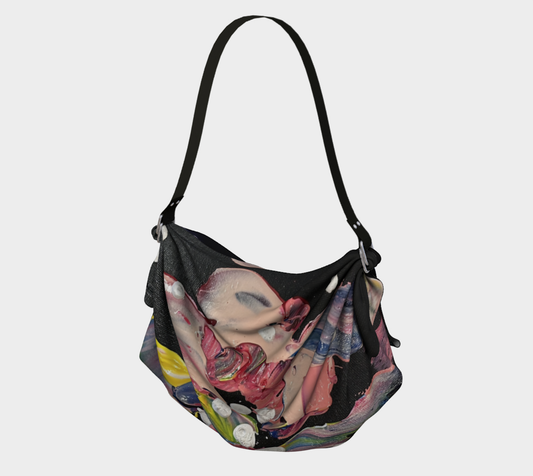 "Grace In Orchid Petals" Origami Tote (Black, Pink, Yellow)