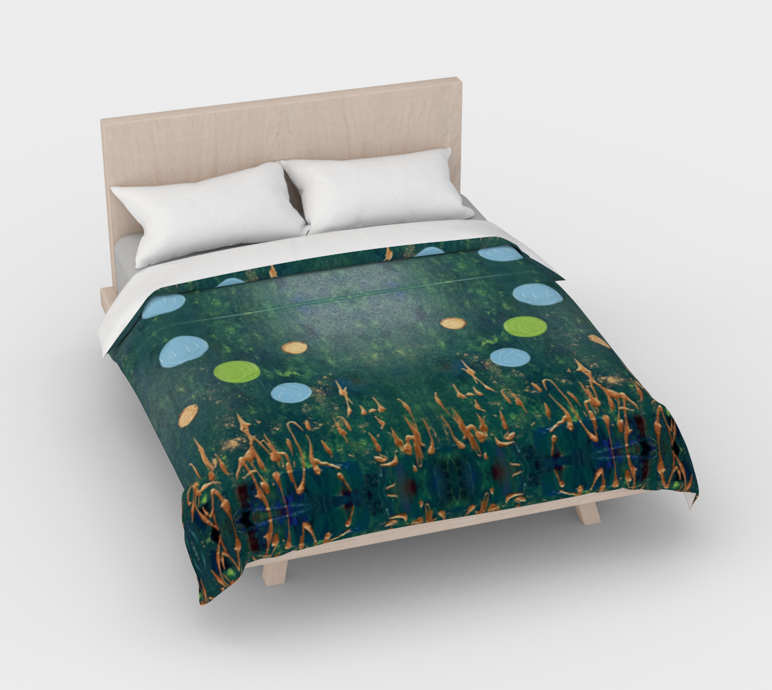 ”Northern Lights” Duvet Cover (Green, Blue)