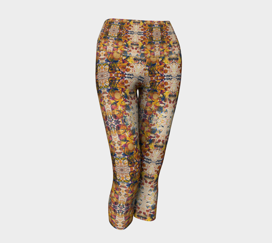 "Mayfair " Yoga Capris  (Yellow, Pink, Blue)