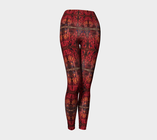 "Red" Yoga Leggings (Red, Orange)