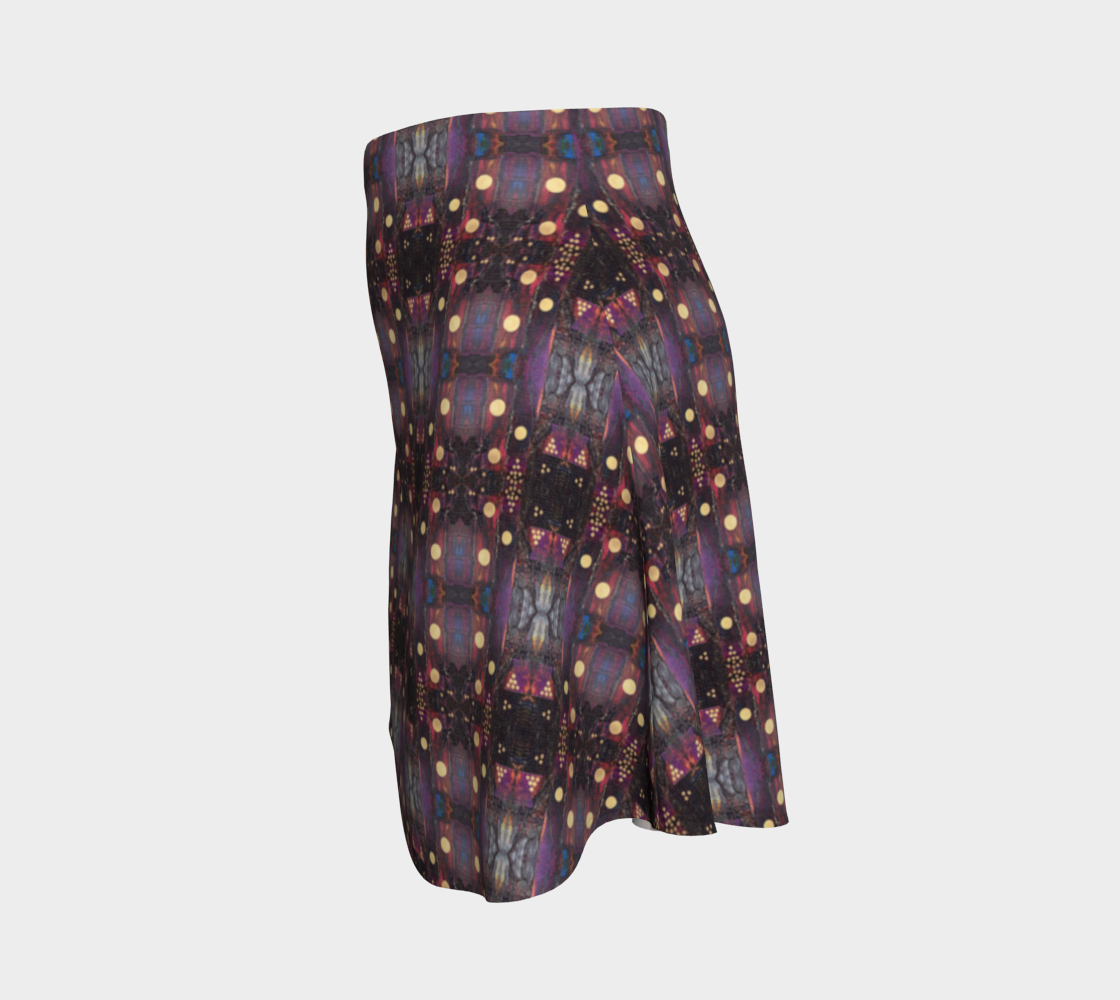 "Winter Woods" Flare Skirt (Purple)