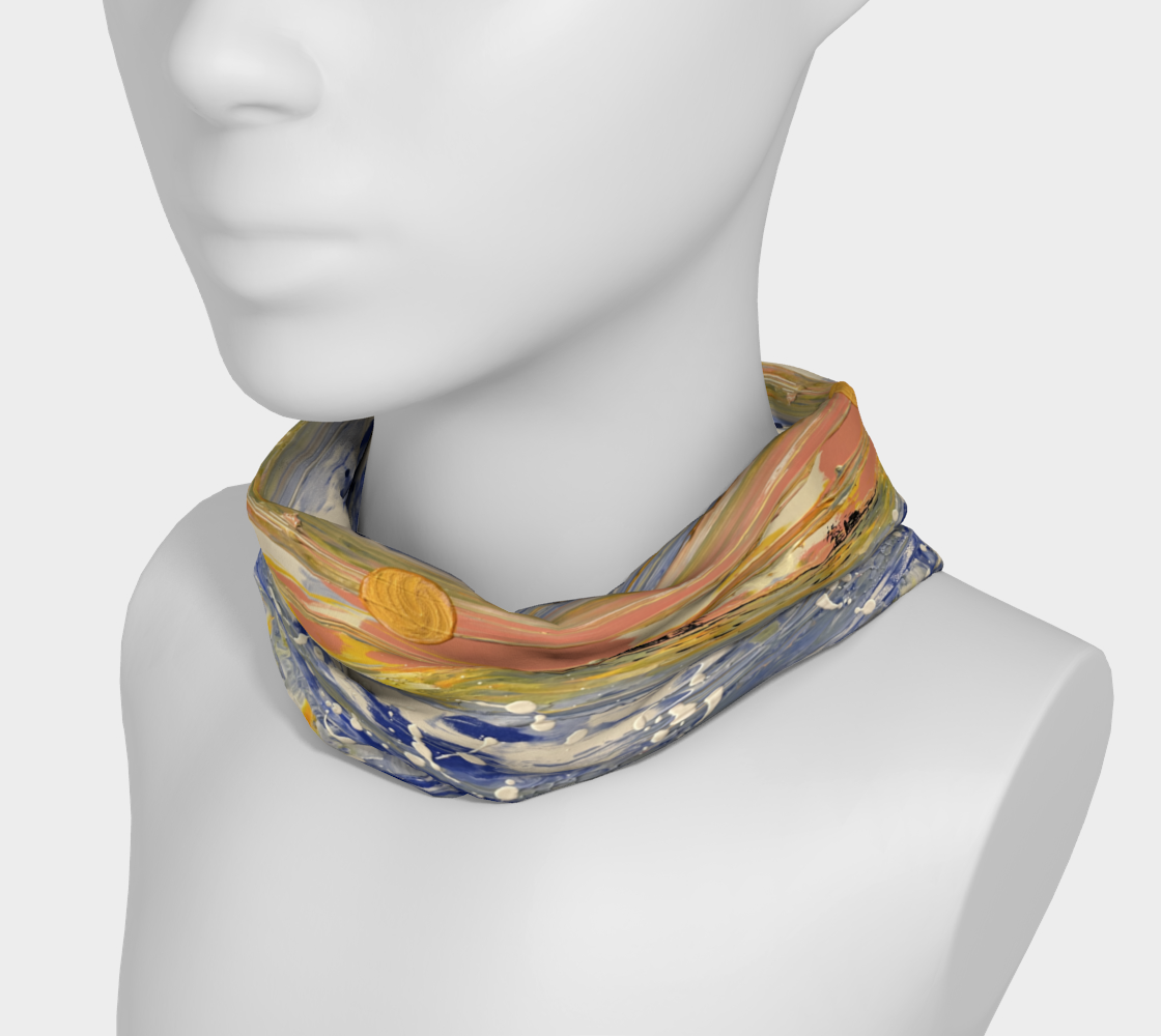 “Blue Winter” Headband (Blue, White, Yellow)