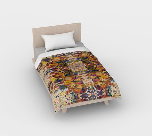 “Mayfair” Duvet Cover (Orange, Pink, Blue)
