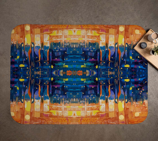 "Chantry Sunset" Blanket (Orange, Blue)