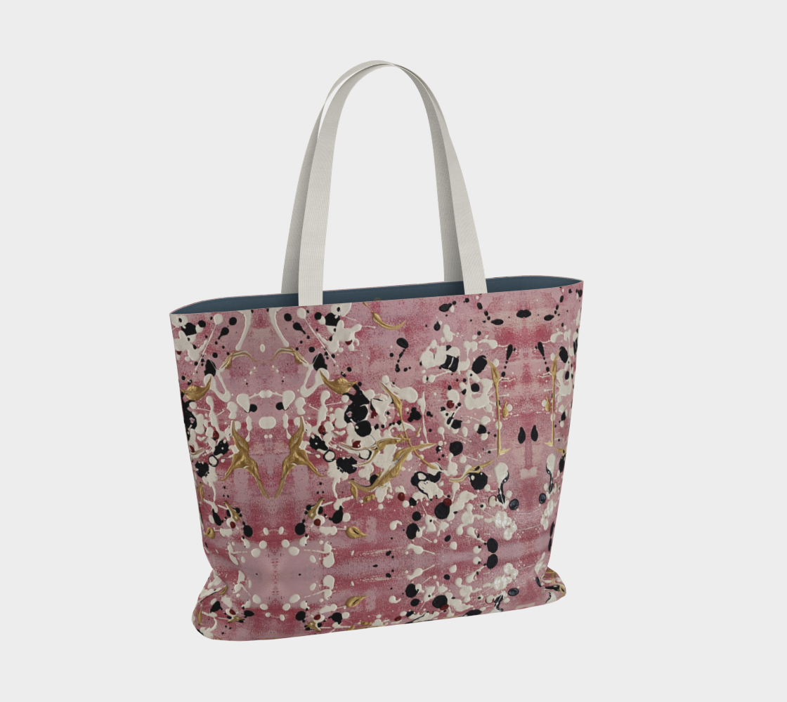 "Cherry Blossoms" Large Tote (Pink, White, Purple)