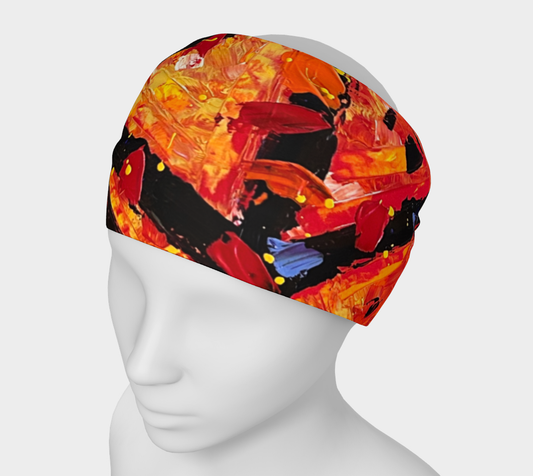 "Passion Puzzle" Headband (Orange, Purple)