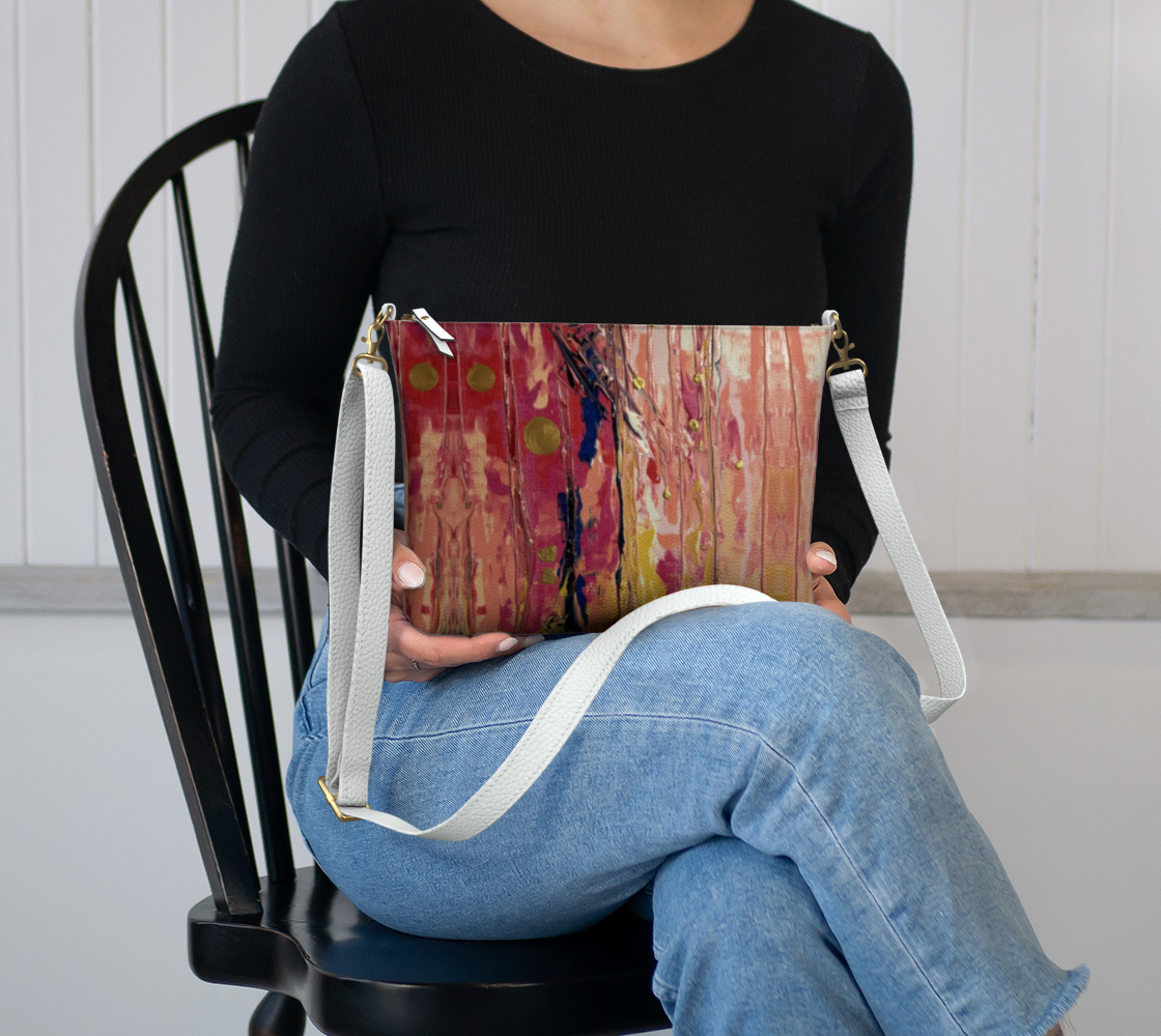 "Pink" Vegan Crossbody Purse