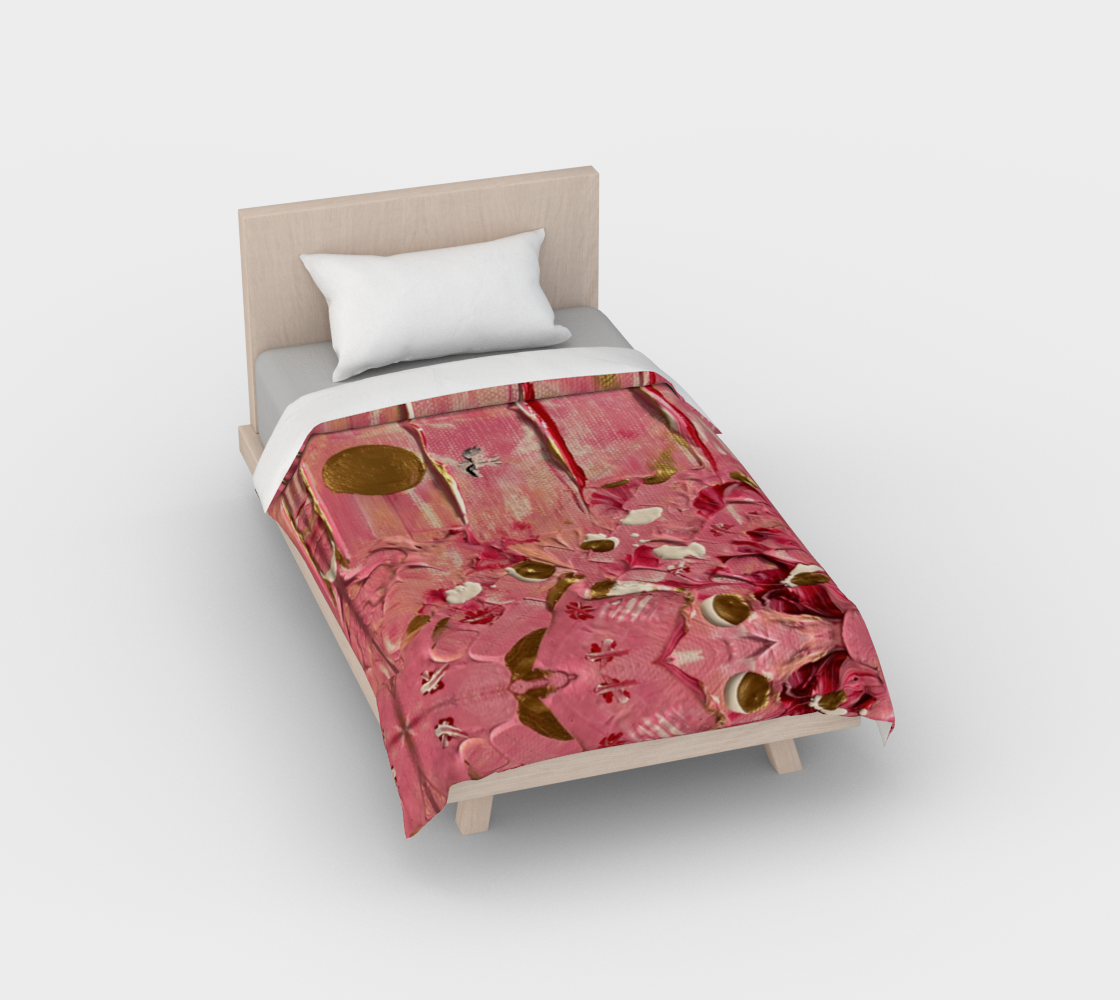 ”Gratitude” Duvet Cover (Pink, Gold)