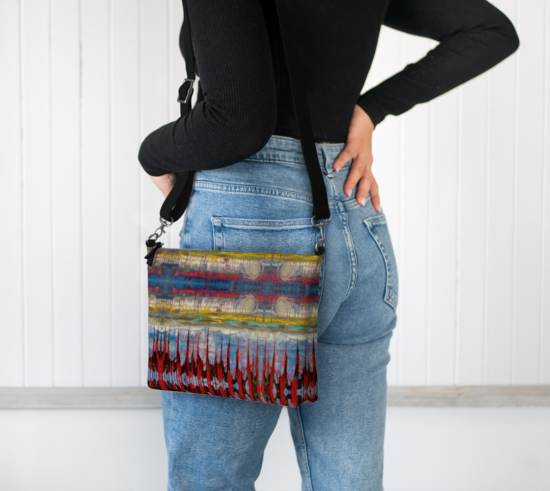 "Northern Reflections  Vegan Leather Crossbody Purse (Multi)