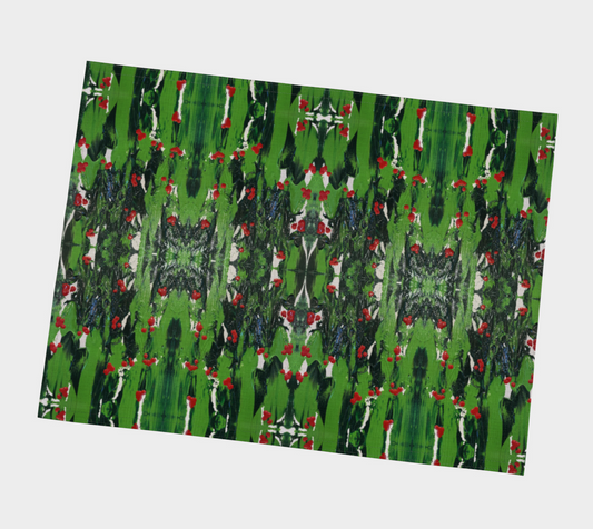 "Holly and Ivy" Christmas Placemat  (Green, Red)